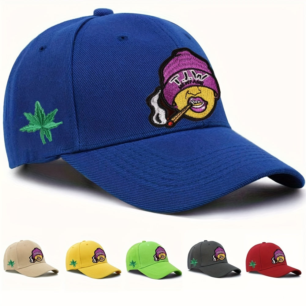 Embroidered Peaked Cap for Men Street Sunshade Baseball Hat
