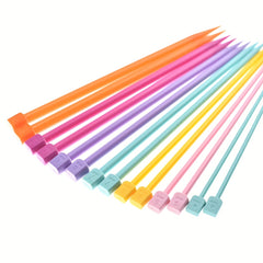 14pcs Colorful Straight Knitting Needles Set 9.8 Inches Long DIY Craft Yarn Kit