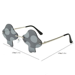 Y2K Mushroom Sunglasses UV400 Rimless Glasses