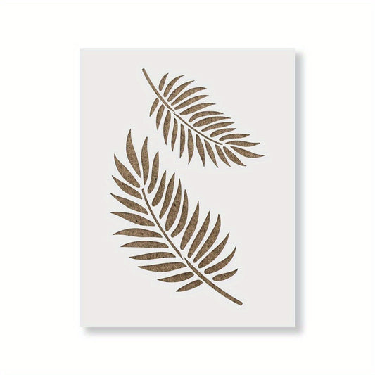 Large Reusable Palm Leaves Wall Stencil - Home Painting Decor