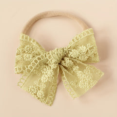 6pcs Baby Headbands Lace Bowknot Hairbands Hair Accessories For Baby Girls