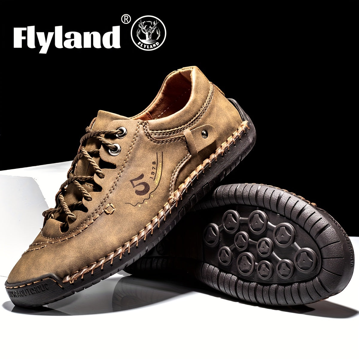 FLYLAND Men's Classic Stitch Loafer Shoes