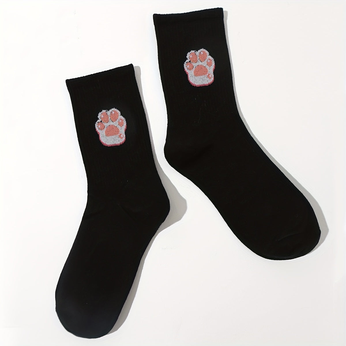 Cartoon Cat Claw Print Socks Women's Stockings