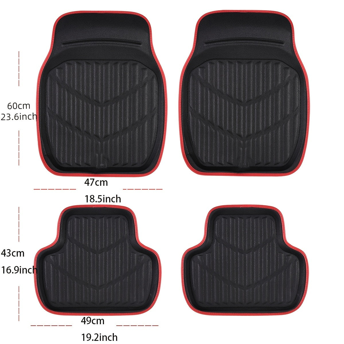 Waterproof PVC Leather Floor Mats for Most Cars