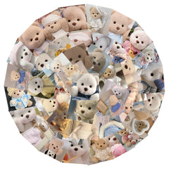 50pcs Bear Doodle Doll Stickers Self Adhesive Waterproof Decorative Stickers