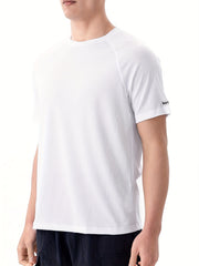 Men's Sports T Shirt Sweat Absorption Breathable for Gym Workouts