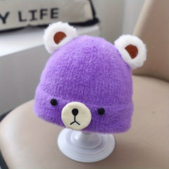 Children's Thickened Warm Bear Hats with Ear Protectors for Baby