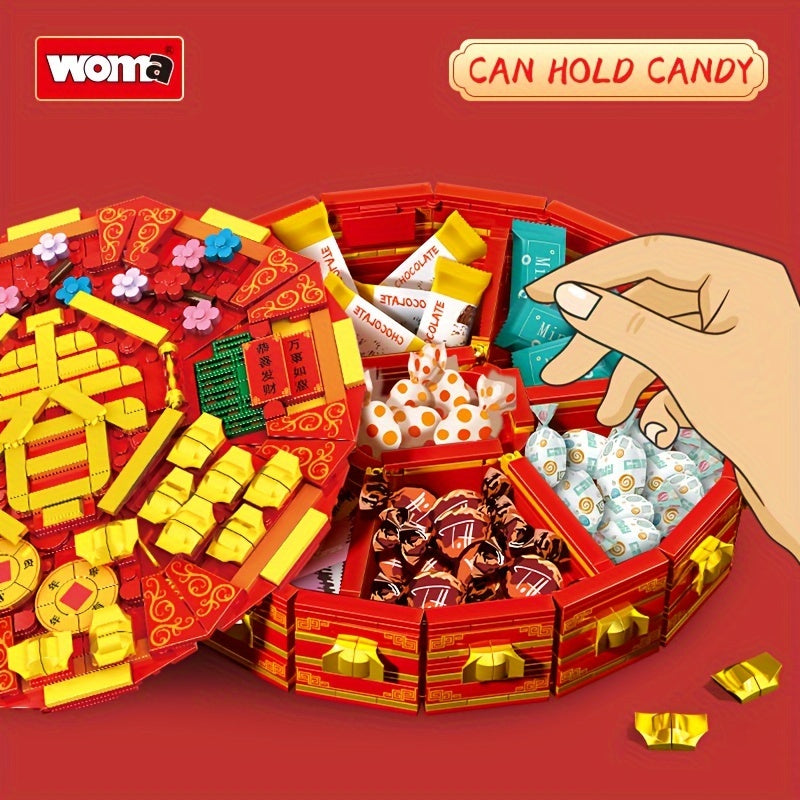 WOMA Chinese Year Blocks Candy Box Puzzle Shape Recognition Ideal for Kids