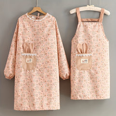 Canvas Long Sleeve Apron for Cooking and Catering