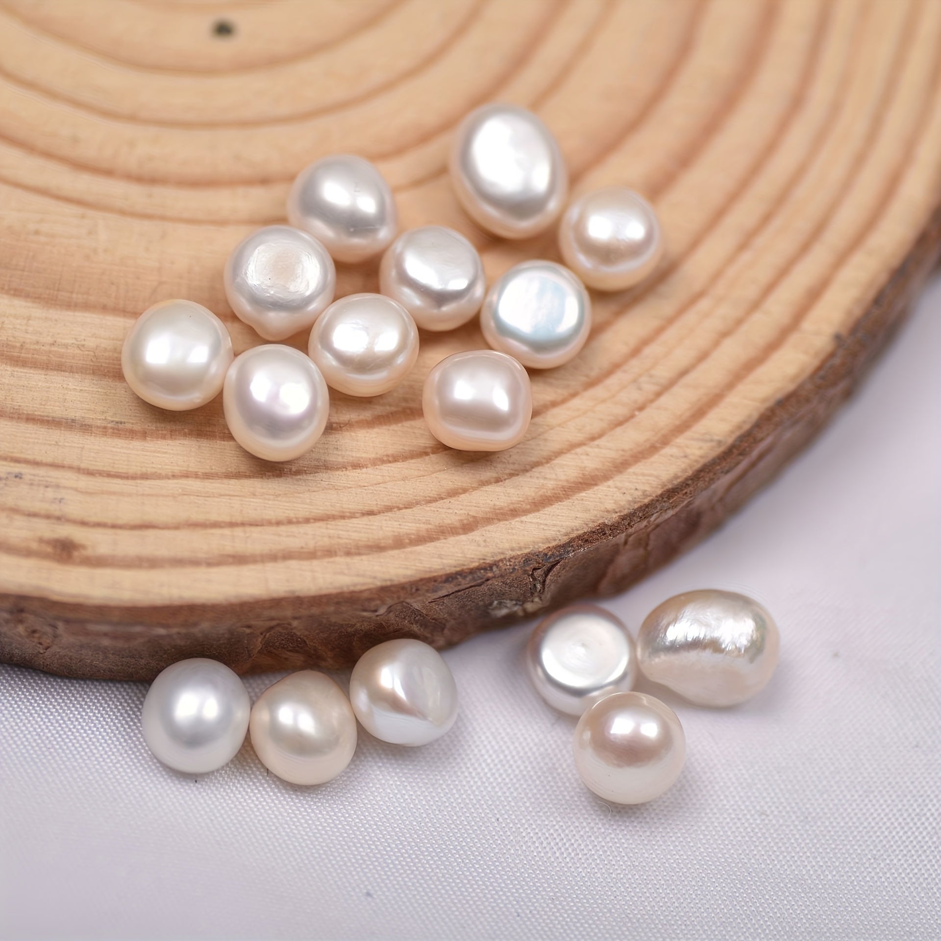 2pcs 7 8mm Freshwater Baroque Non-Porous Pearls DIY Accessories
