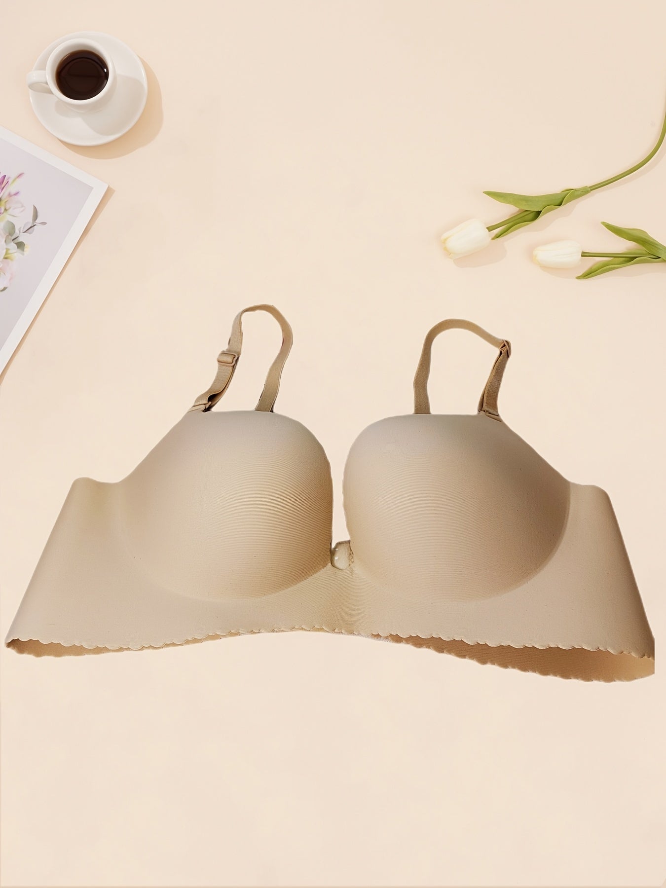 Comfortable Wireless T-shirt Bra Solid Glossy Women's Lingerie