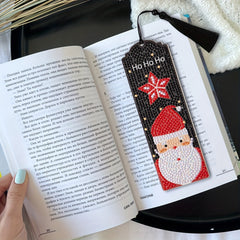 4pcs DIY Diamond Painting Bookmarks Acrylic Glass Painted Christmas Snowman