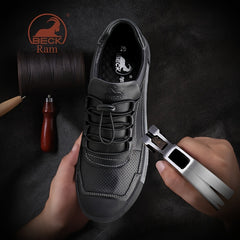 Men's Leather Lace Up Casual Shoes