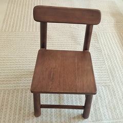 Small Stool With Back Walnut Solid Wood Chair Adult