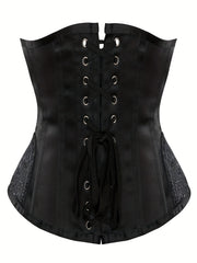 Tummy Control Lace Up Corset Underbust Body Shaper