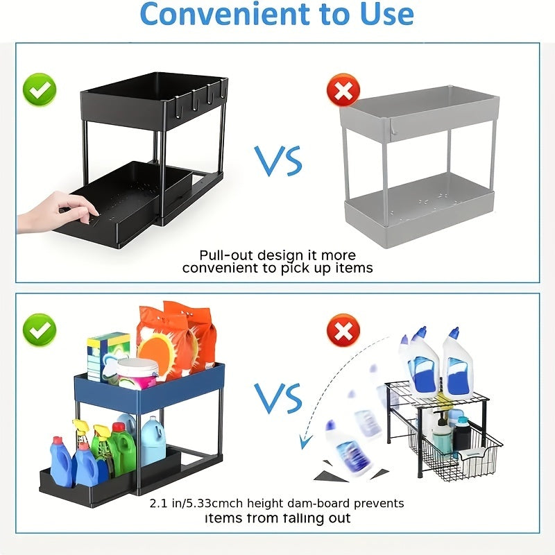 Double Layer Storage Rack Kitchen Storage Rack
