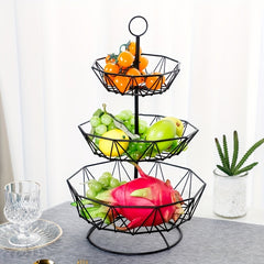 Iron Fruit Basket Golden Living Room Snack Candy Storage 1 Layer