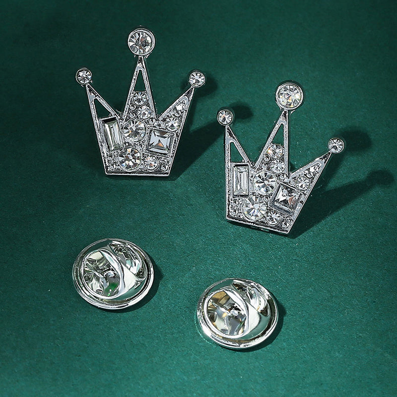 Diamond Crown Collar Jewelry Small Brooch Neckpin