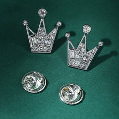 Diamond Crown Collar Jewelry Small Brooch Neckpin