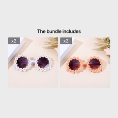Kids Casual Flower Sun Protection Sunglasses for Boys and Girls