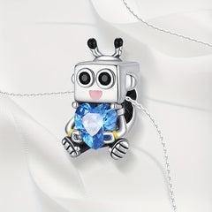 Silvery Robot Zircon Beads for Bracelets & Necklaces