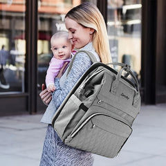 Multifunctional Backpack with Foldable Crib & USB Port