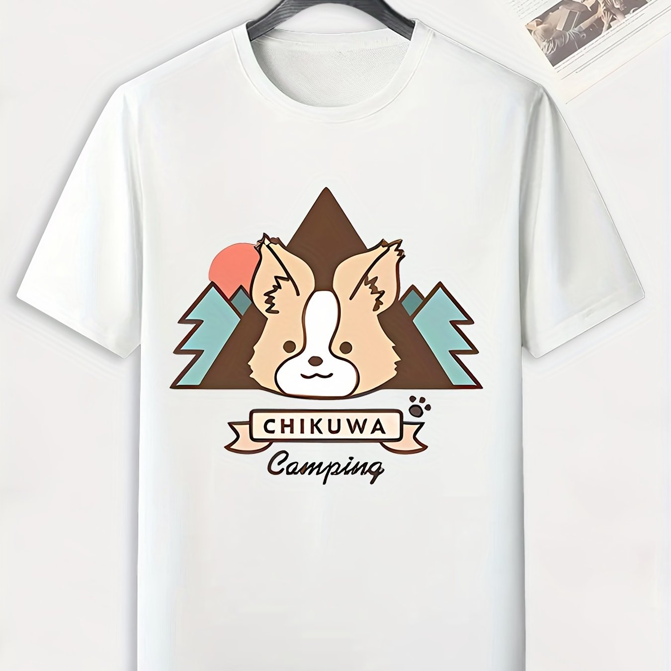 Men's Camping Pattern T-shirt Active Stretch Tee