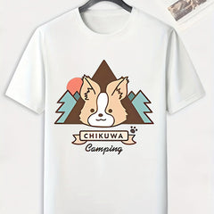 Men's Camping Pattern T-shirt Active Stretch Tee