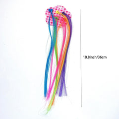 12pcs Rainbow Braids Long Wigs Holographic Braid Ponytail