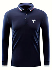 Men's Snakes Print Golf Long Sleeve Shirt