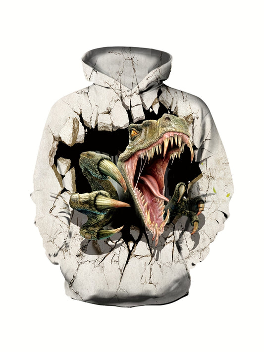 Scary Dinosaur Boys Hooded Sweatshirt for Kids