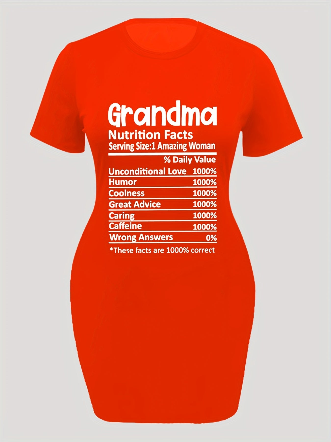  Casual Dress Women's Plus Letter Print Short Sleeve