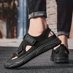 Men's Non Slip Hook And Loop Sandals Comfortable Beach Shoes