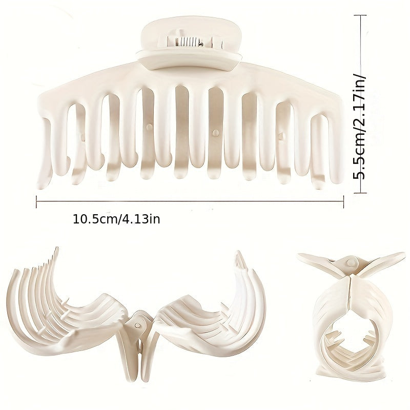 Matte Large Hair Claw Clip Non Slip Strong Hold Grip Hair Jaw Clip