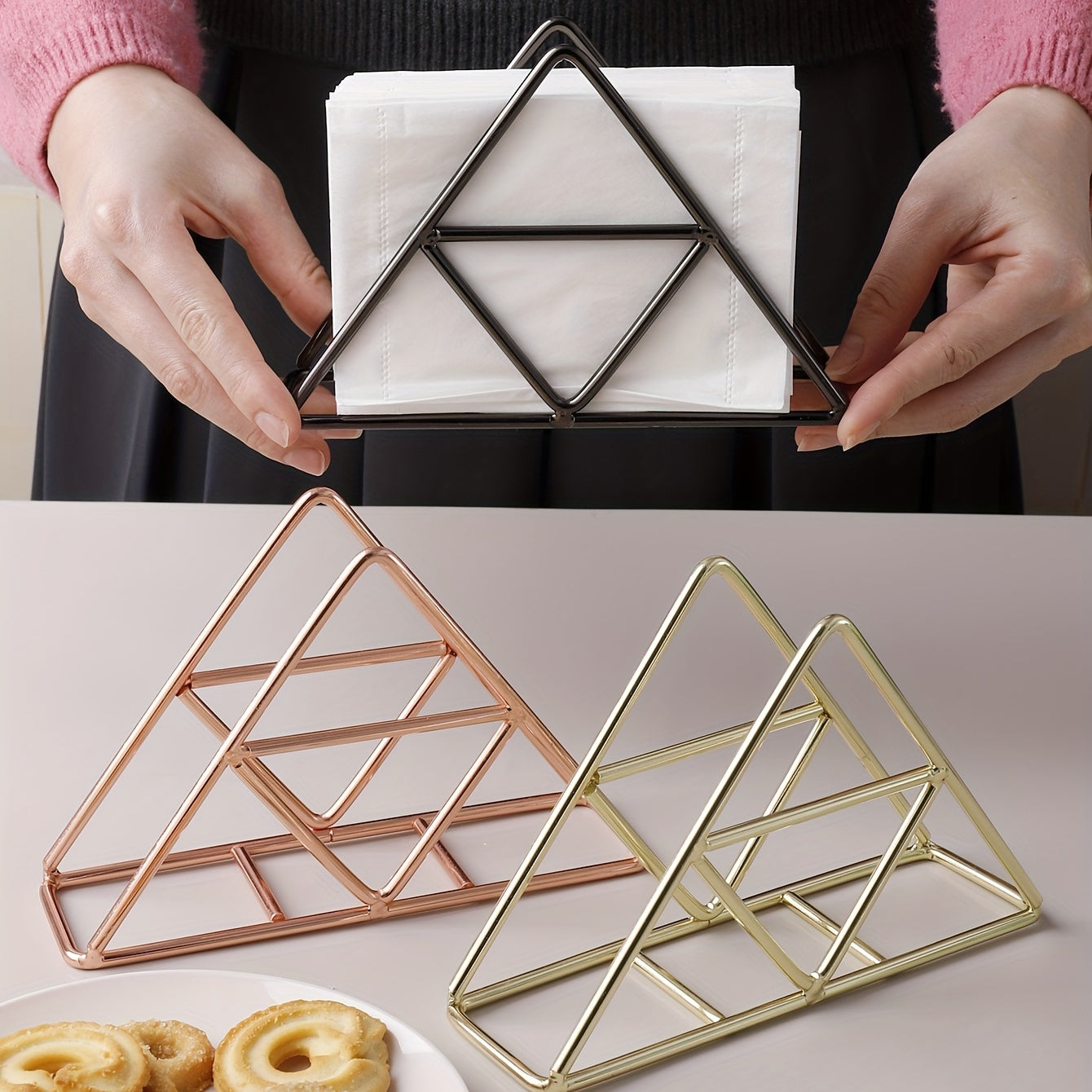 Modern Metal Napkin Holder for Bathroom and Kitchen