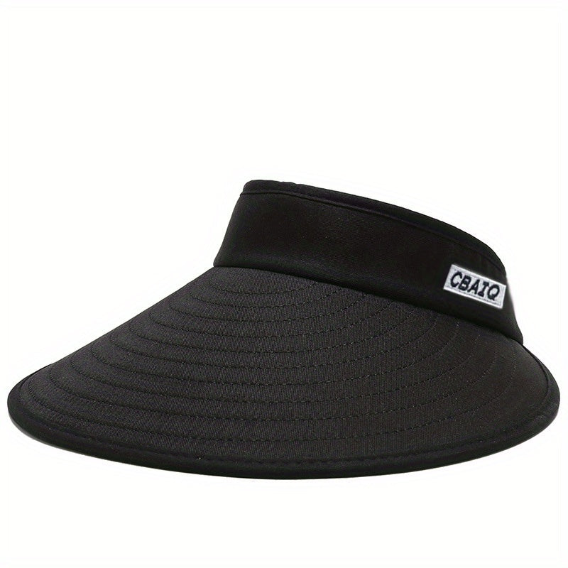 Solid Ponytail Visor Hat UV Protection Sports Beach Cap