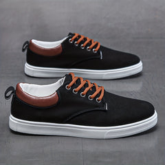 Men's Lace Up Canvas Sneakers Skate Shoes Good Grip Breathable
