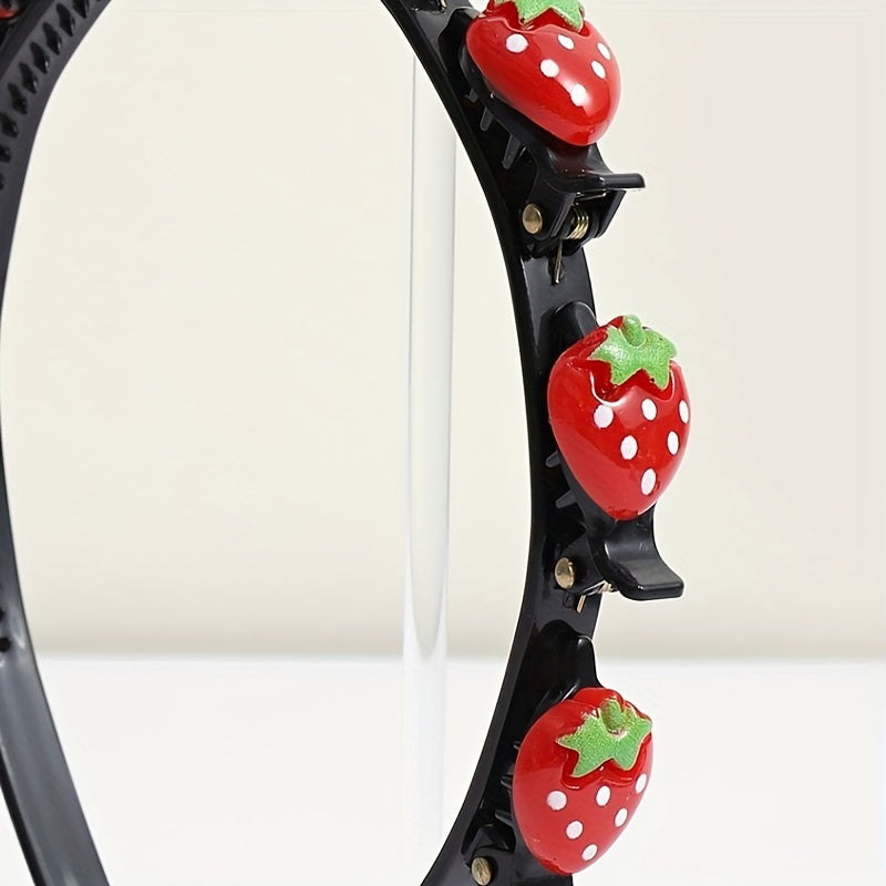 Strawberry Hair Band For Braids - Cute Head Hoop for Women & Girls