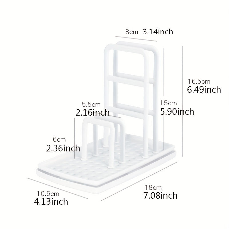 Sink Organizer with Drain Pan for Soap Sponge Brush Bottles Dishcloth