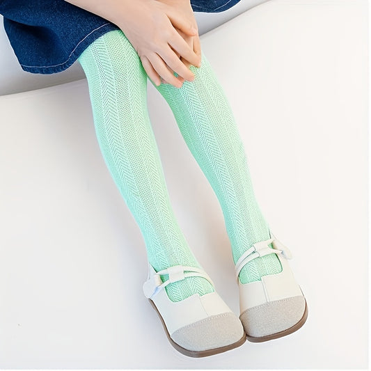 2pcs Baby Girls Knitted Breathable Pantyhose Leggings