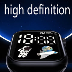 LED Digital Display Sports Watch for Teens Astronaut & Planet Dial Date Calendar
