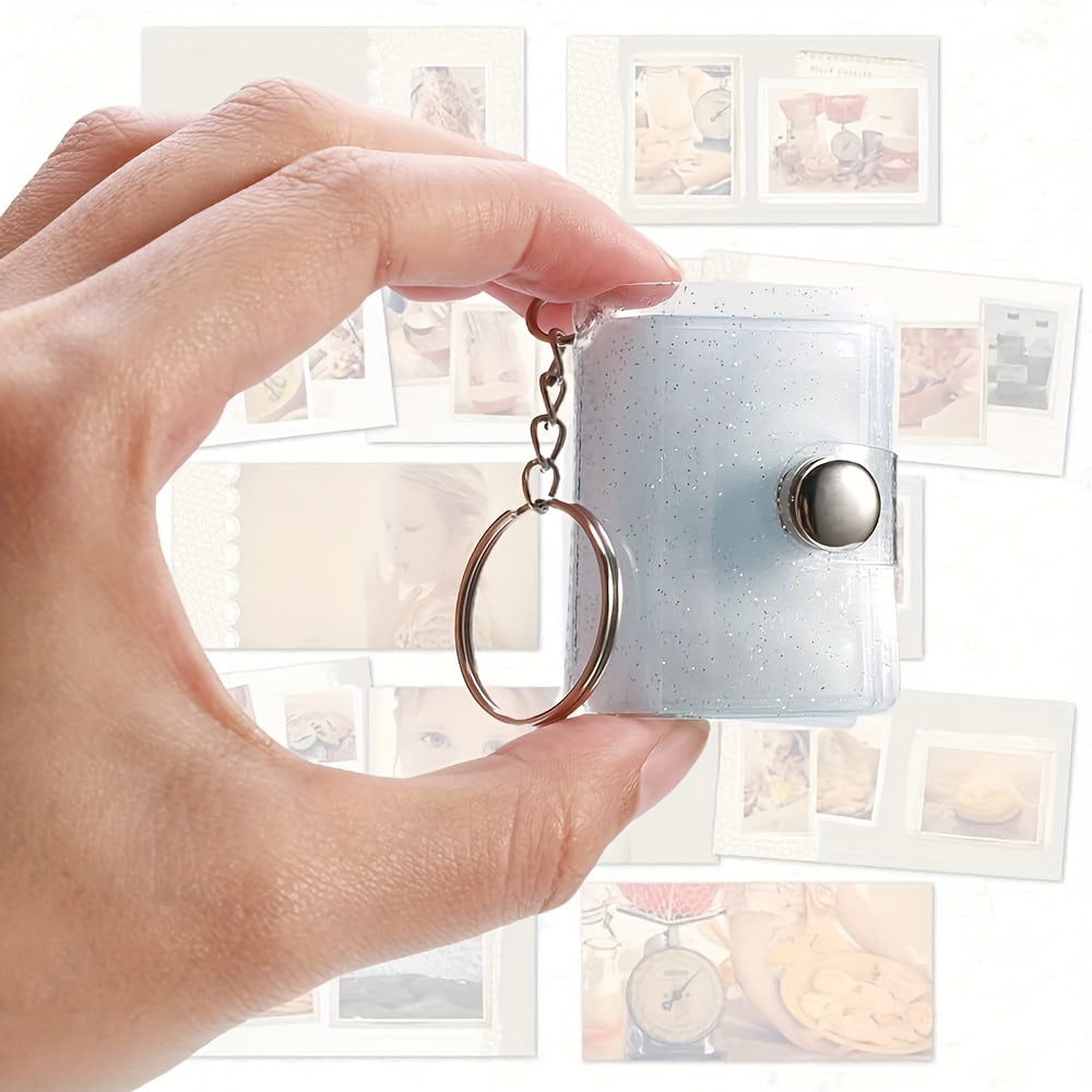 Mini Photo Album Keychain 16 Pockets for Picture Storage Book