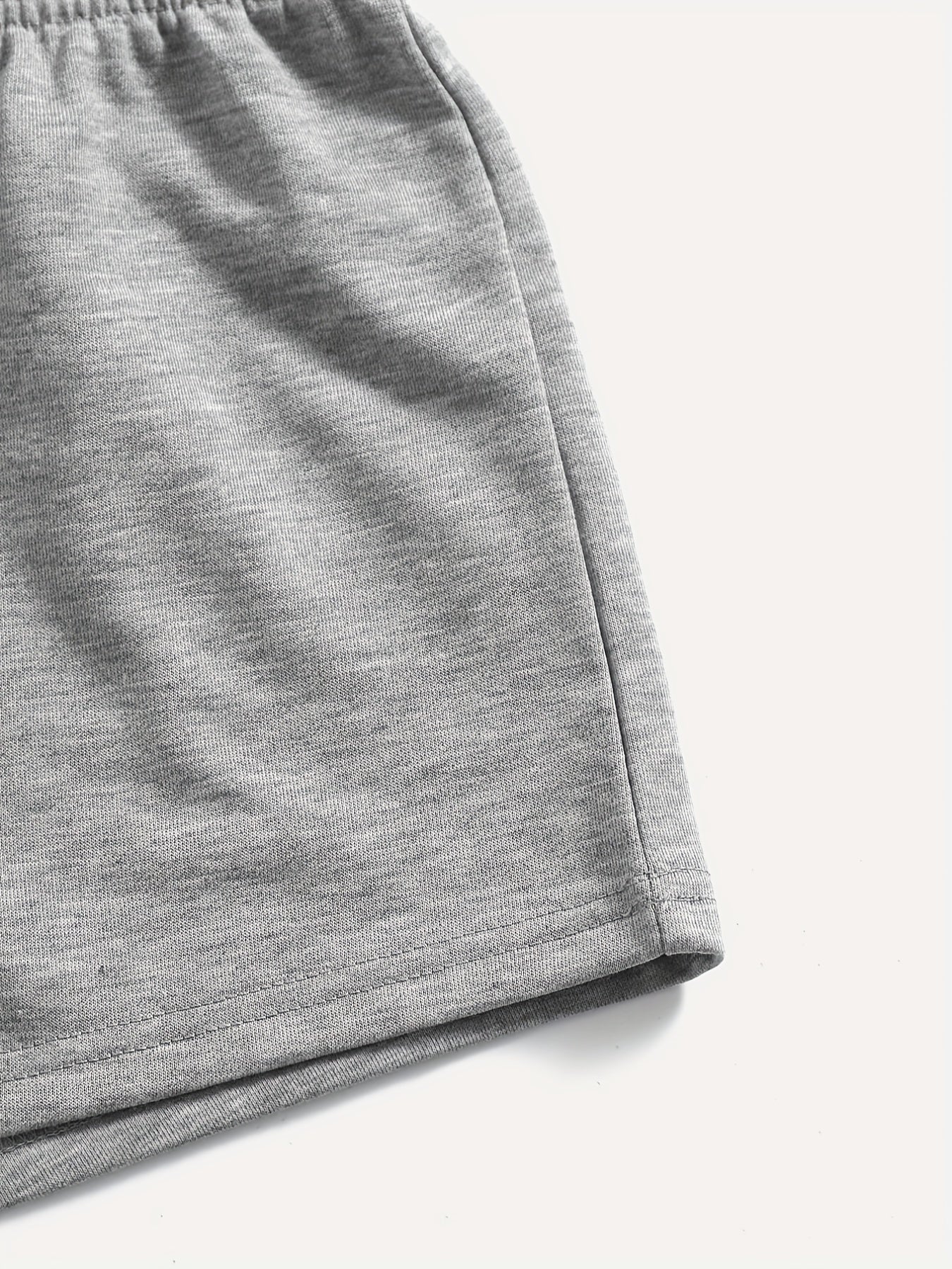 Plus Cat & Letter Print Drawstring High Rise Sporty Shorts
