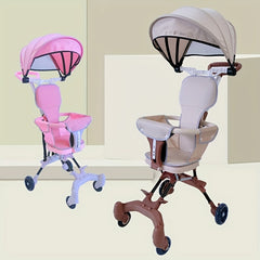 Foldable Baby Stroller with Roof & 4 Wheels