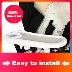 Universal Stroller Tray w/ Cup Holder & Snacks Holder, Non-Slip Grip Clip