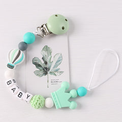 Silicone Hot Air Balloon Pacifier Clip Anti-drop Chain Holder