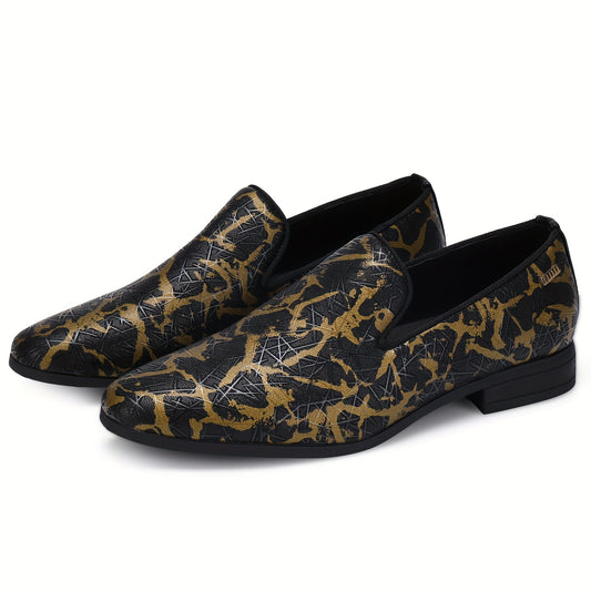 Men's Leopard Print Loafers Smart Casual Walking Shoes