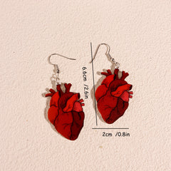 Rainbow Heart Hip Hop Style Earrings