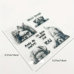 Dog DIY Scrapbook Decoration Silicone Transparent Stamp