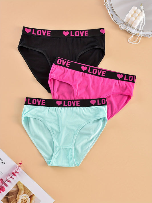 3 Pack Plus Size Panties Set Women's Plus Briefs 3pcs Set